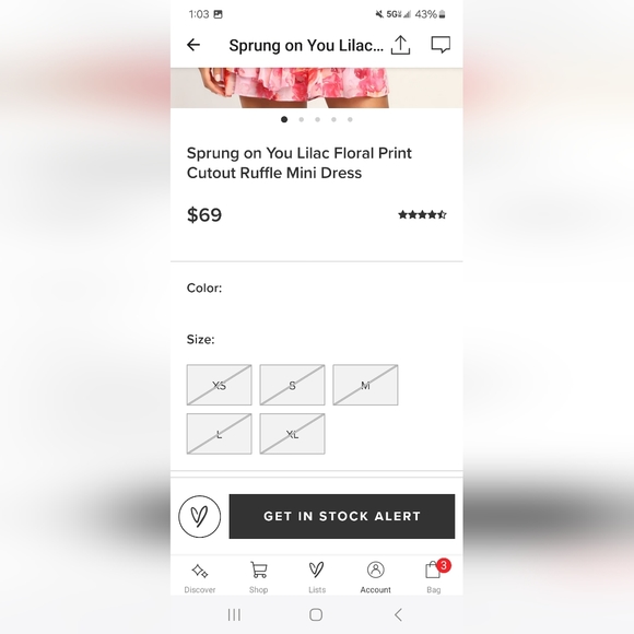 NWT Lulu's Floral Print Mini Dress - Picture 11 of 11